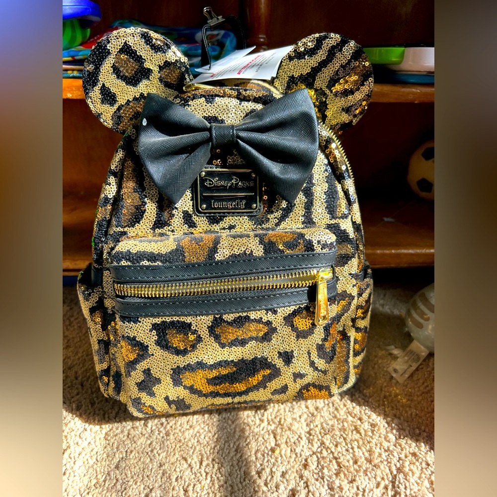 cheetah Sequin Loungefly backpack